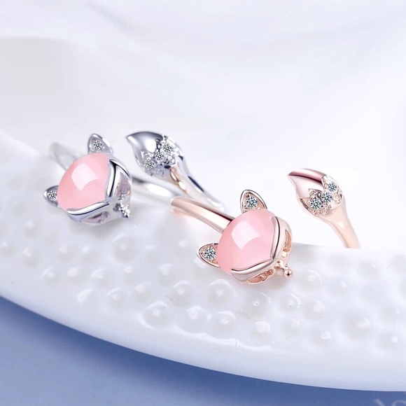 🔥on sale🔥925 Sterling Sliver Fox Adjustable Ring - Picture 4 of 11